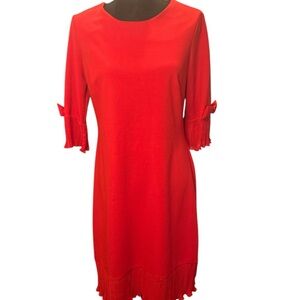 Glamour Red Ruffled Sheath Dress for Cocktail